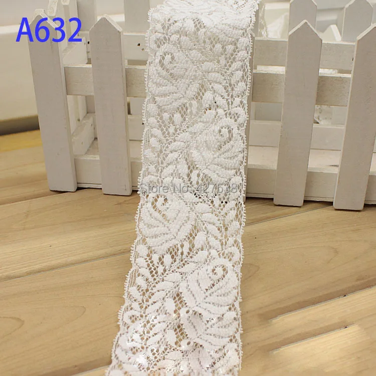 

Milk white, fine elastic lace, diy clothing accessories fabrics, wholesale, about 6cm wide
