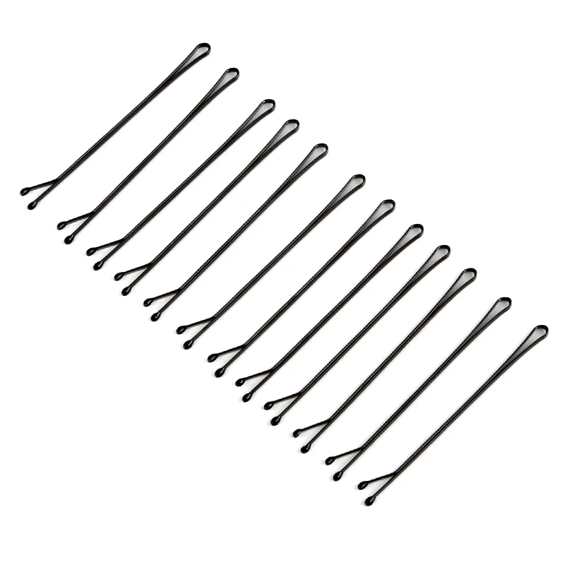 

50Pcs Fashion Black Women Lady Bobby Pins Invisible Straight Hair Grips Salon Barrette Hairpin Wedding women Girl Hair Clips