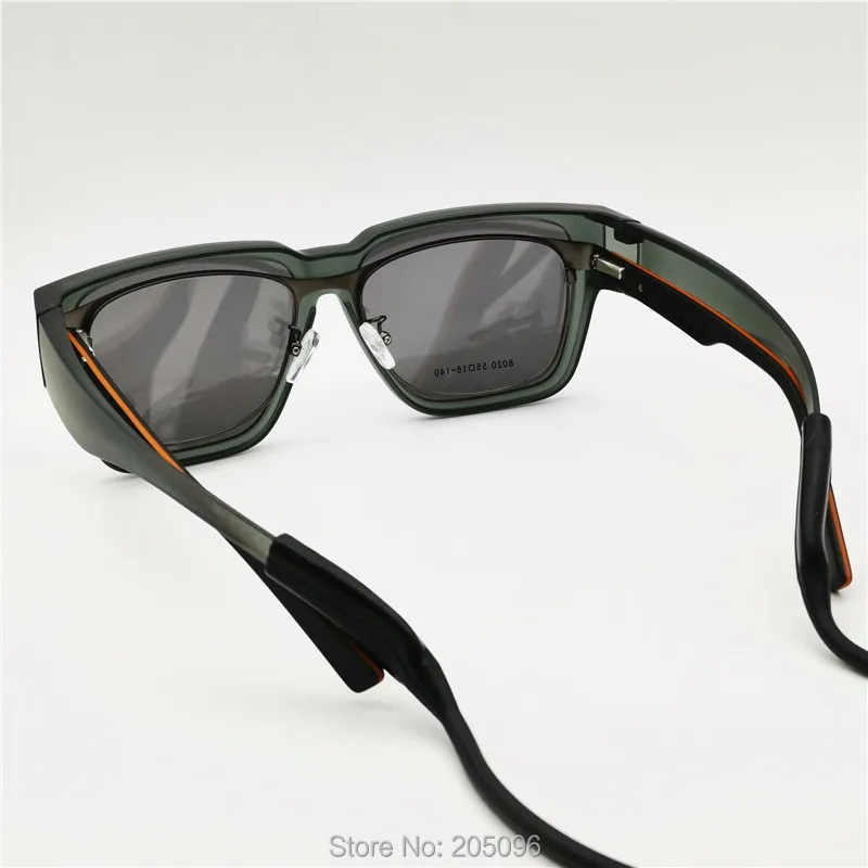5801 спортивные солнцезащитные очки для рыбалки с силиконовым шнуром UV400, поляризационные, противоскользящие, квадратные, подходят для ношения на очках