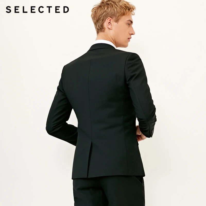 SELECTED Men's Wool-blend Slim Fit Business Blazer T|41815Y503