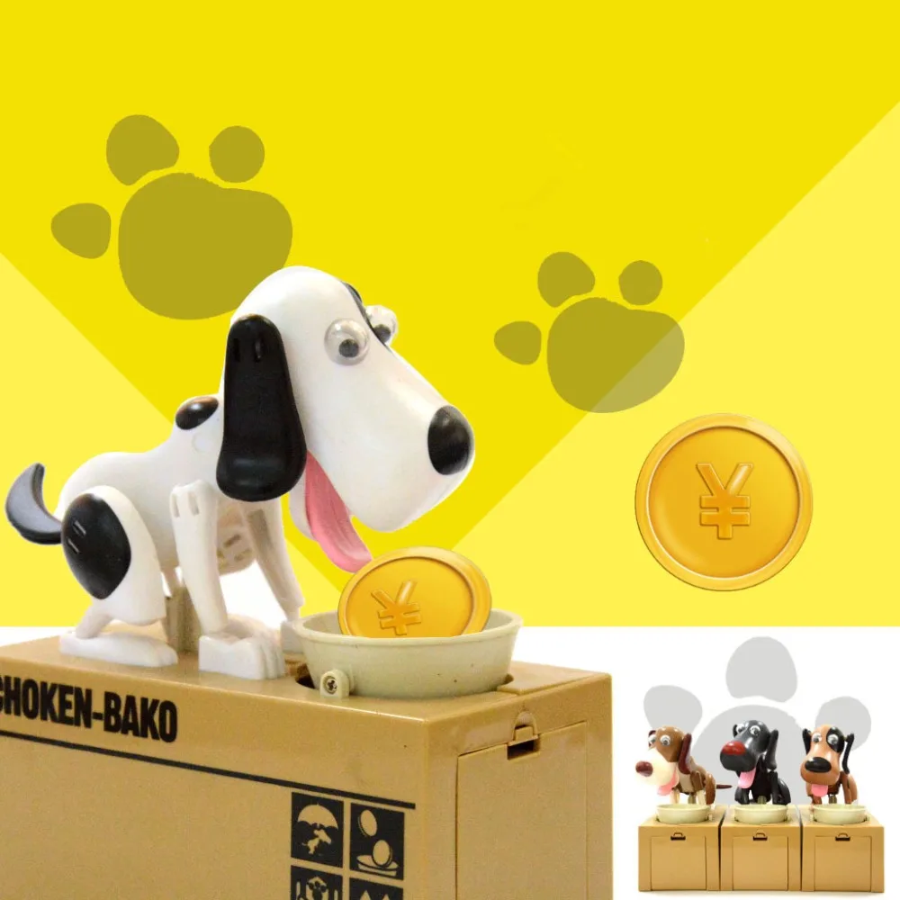 in Stock Dog Puppy Hungry Bank Coin Eating Save Saving Canine Money Box