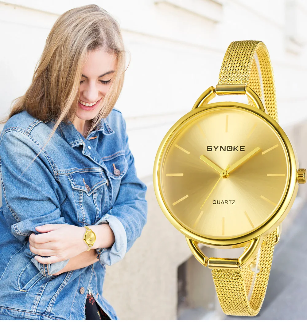 

SYNOKE Fashion Ladies Wrist Watches Women's Top Brand Women Female Clock Quartz Watch Hodinky Montre Femme Relogio Feminino