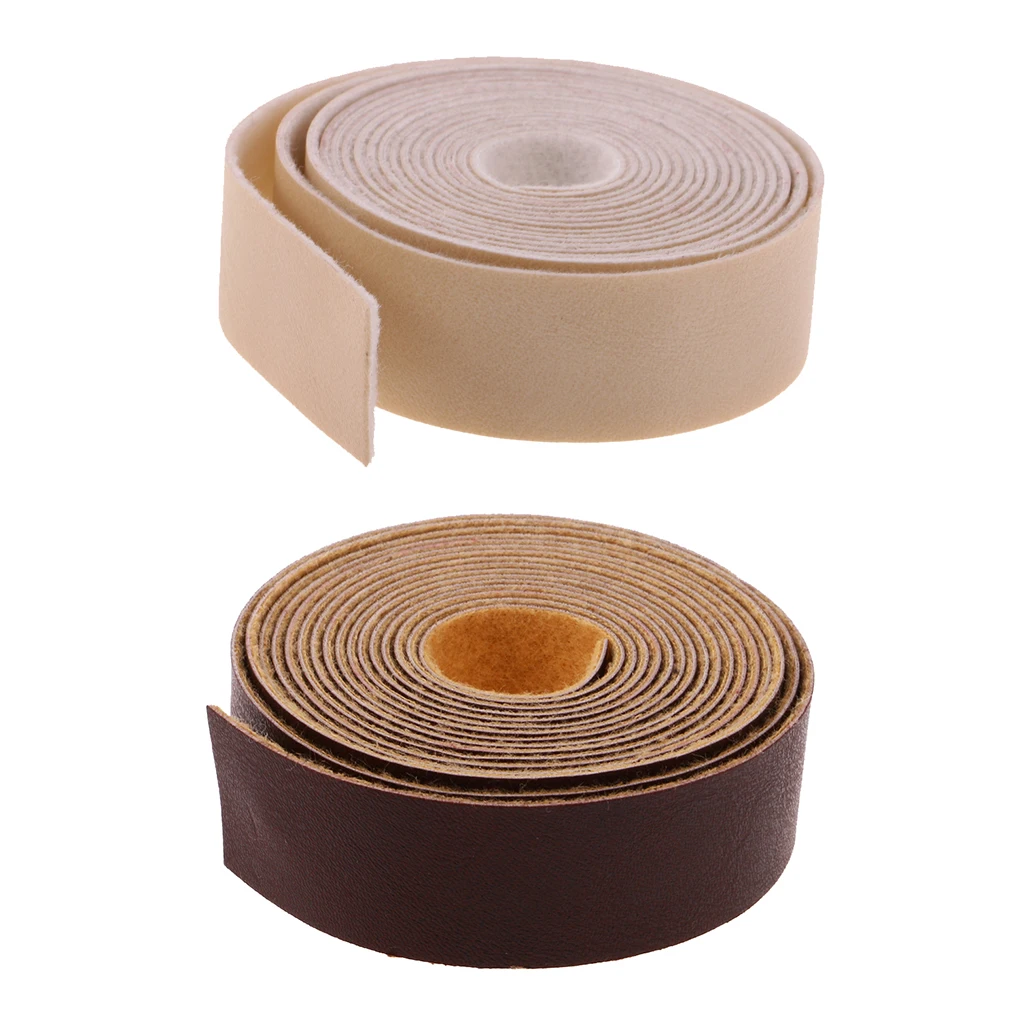 2 Rolls of 10m DIY PU Leather Straps Wide Strips Handbag Belt Making Accessories