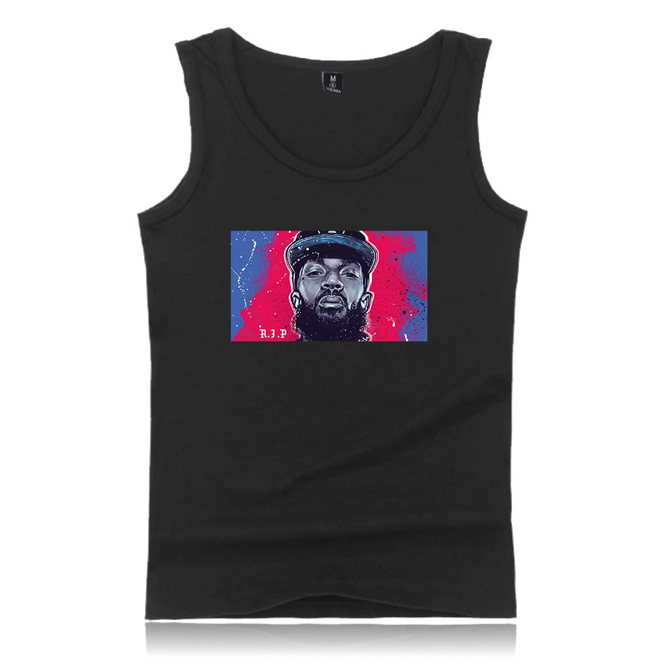 Nipsey Hussle новые модные хлопчатобумажные рубашки без рукавов майка мужская рубашка для фитнеса мужская фуфайка для бодибилдинга тренажерные залы жилет для фитнеса