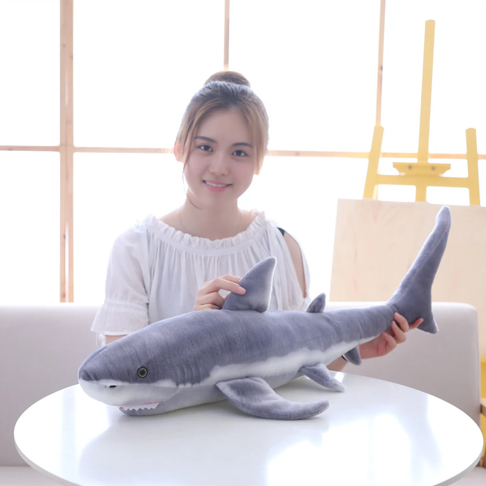 100/140 см Большой размер имитация забавная мягкая большая акула плюшевая игрушка подушка Успокаивающая подушка подарок для детей девочек на день рождения Рождество