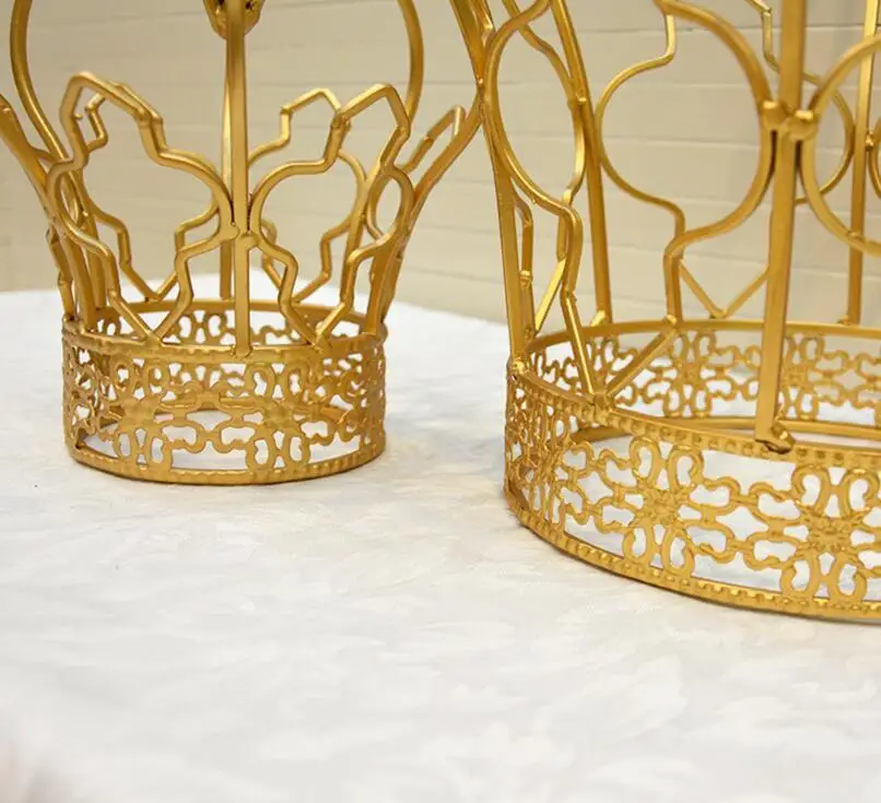 2 шт король и королева гостиной украшения Золотая Корона европейский Железный Свадебные украшения для мебели