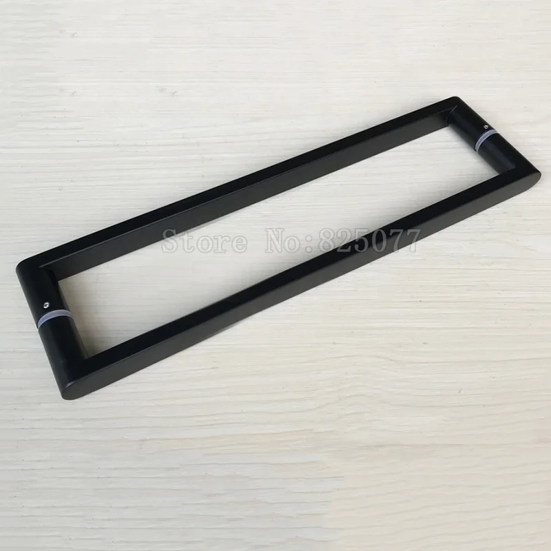 

Brand New 304 Stainless Steel Frameless Shower Glass Door Handles Pull / Push Sliding Door Handles Dumb Black CC 400mm