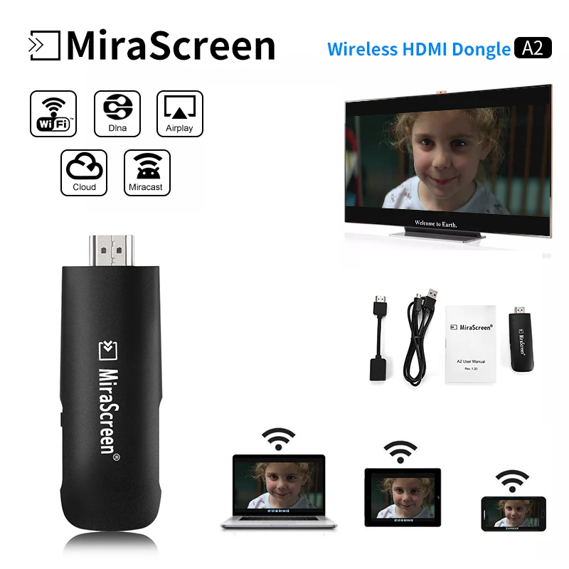 HD беспроводной WiFi tv Stick HDMI дисплей ключ видео адаптер экран зеркальное отображение литой для iPhone 11 X для huawei Android телефон к телевизору