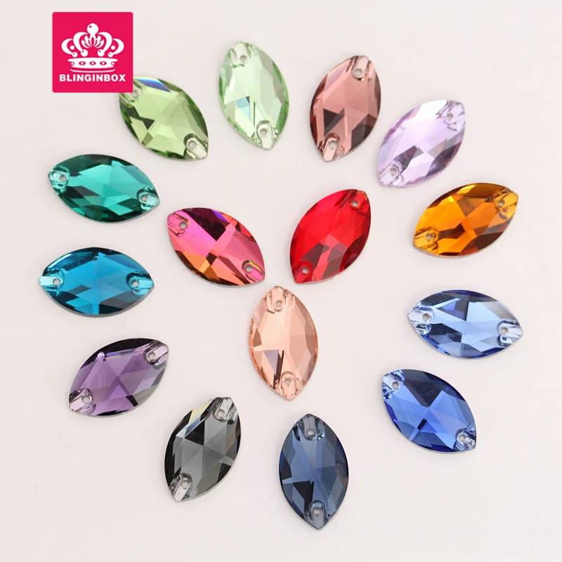 

Many Colors Horse Eye Sew On Rhinestones Marquise Flatback Leaf Crystal Glass Sew On Rhinestone Wedding Dress Y1651