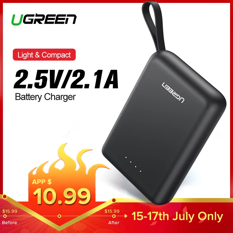  Ugreen power Bank для Xiaomi Mini Pover Bank 10000 мАч портативная внешняя батарея 