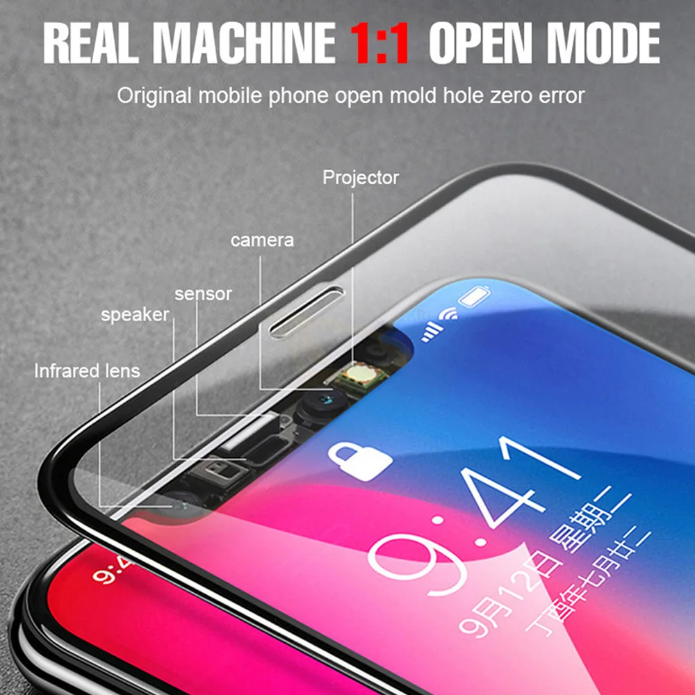 Защитное стекло пленка для iPhone 6s 6 7 8 plus 10d Защитная экрана aiphone x xr xs max закаленное