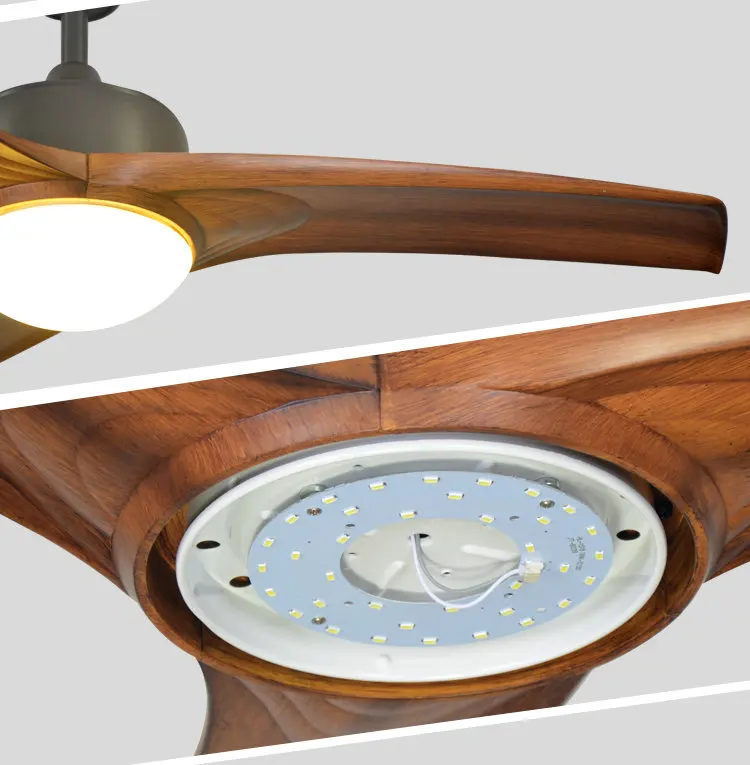 Vintage eenvoudige plafond ventilator 52 inch LED lamp eetkamer ... Vintage eenvoudige plafond ventilator 52 inch LED lamp eetkamer ...