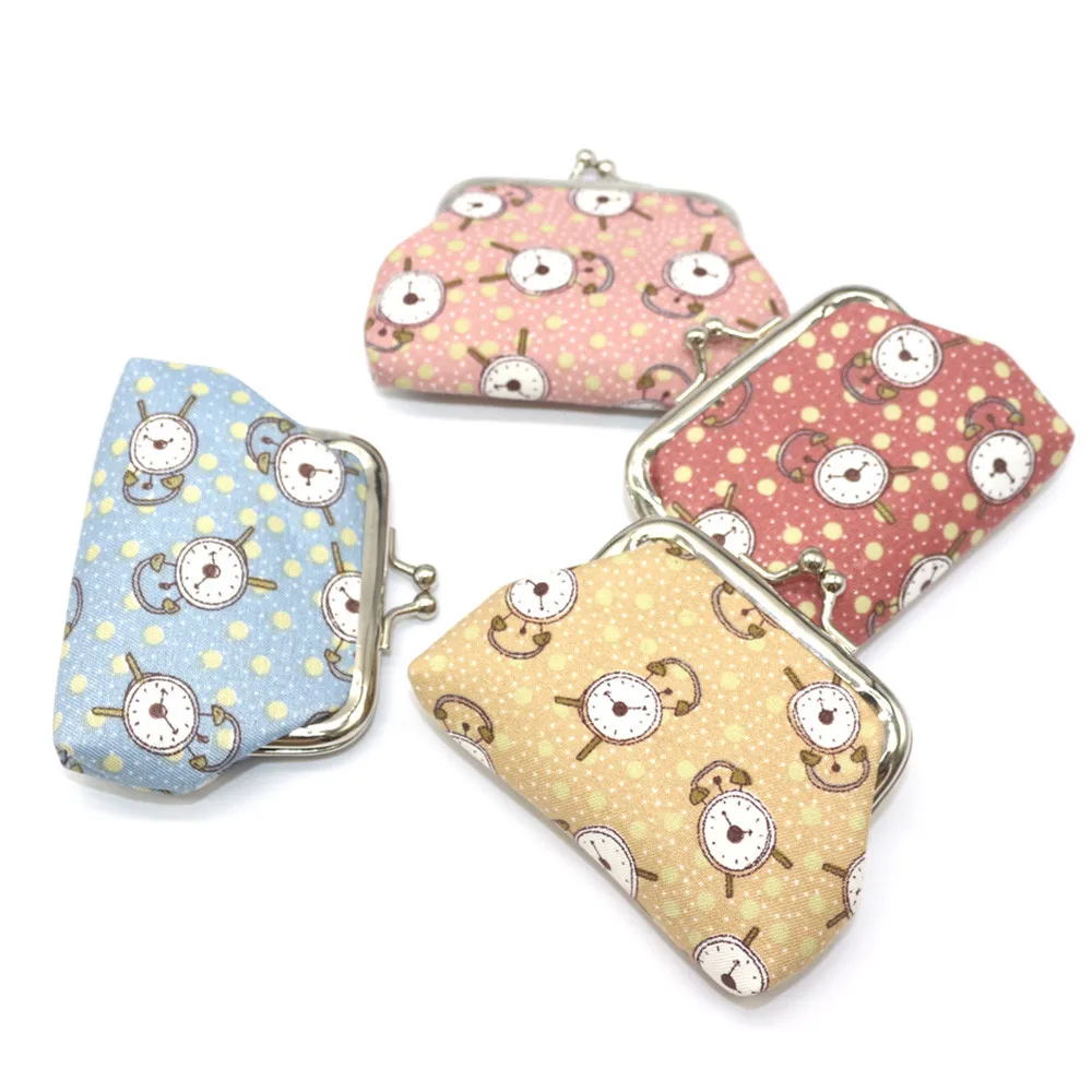 

New Women's Dots Coin Purse Storage Bag Cotton Fabric Coin Purse Student Wallet Card Package Small Wallet Clutch Purse 709