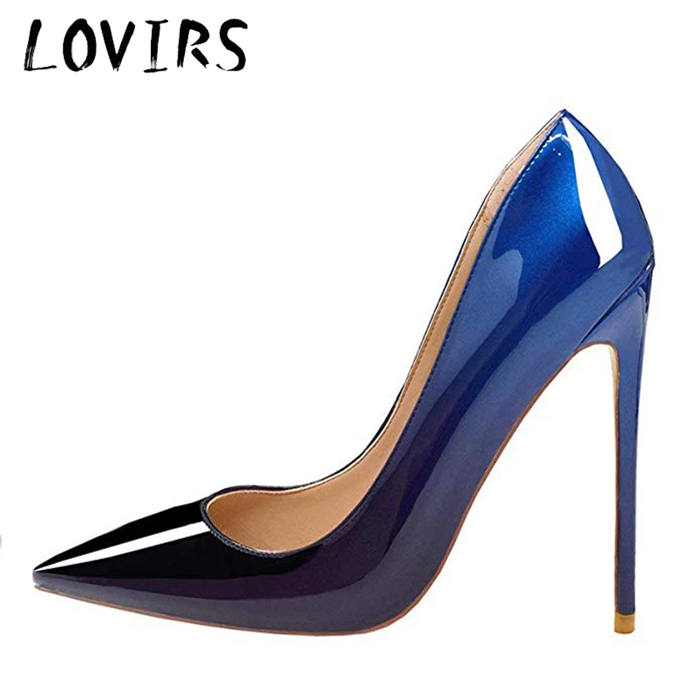 

Lovirs Womens Sexy Pointed Toe High Heel Slip On Stiletto Pumps Wedding Party Basic Gradient Color Shoes Classics Mature Fashion