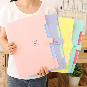 

Multi Color Smiley Cute Folder For Documents A4 File Folder 5 Pockets Expanding File Folder With Closure