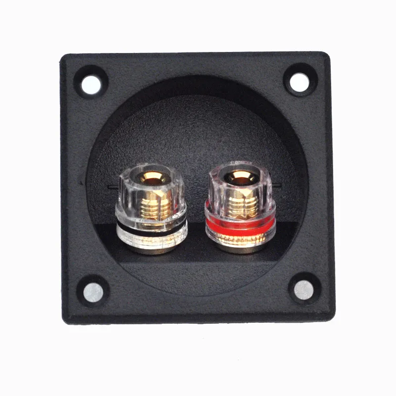 4pcs Two Speaker Junction Box Audio Cable Connector Copper Gold Plated Crystal Column Speaker DIY 4pcs Two Speaker Junction Box Audio Cable Connector Copper Gold Plated Crystal Column Speaker DIY