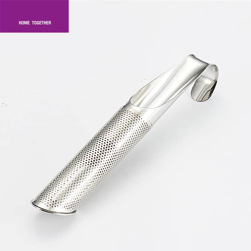 

Tobacco Pipe Shape Stainless Steel Tea Strainer Reusable Loose Leaf Infuser Spice Filter Cup Hanging Style Coffee Teaware