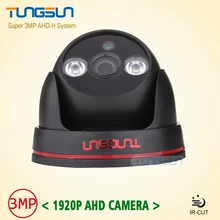 New Arrival Super 3MP HD 1920P AHD Camera Security CCTV Black indoor Dome Video Surveillance 2* Array infrared AHDH System