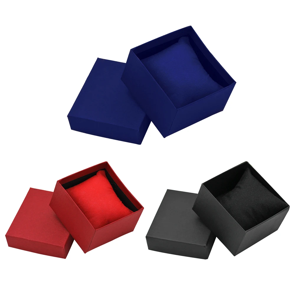 

Fashion Red Watch Box Cardboard Present Gift Box Rectangle High-Grade Quartz Watches Packing Box Jewelry Box Christmas Gift