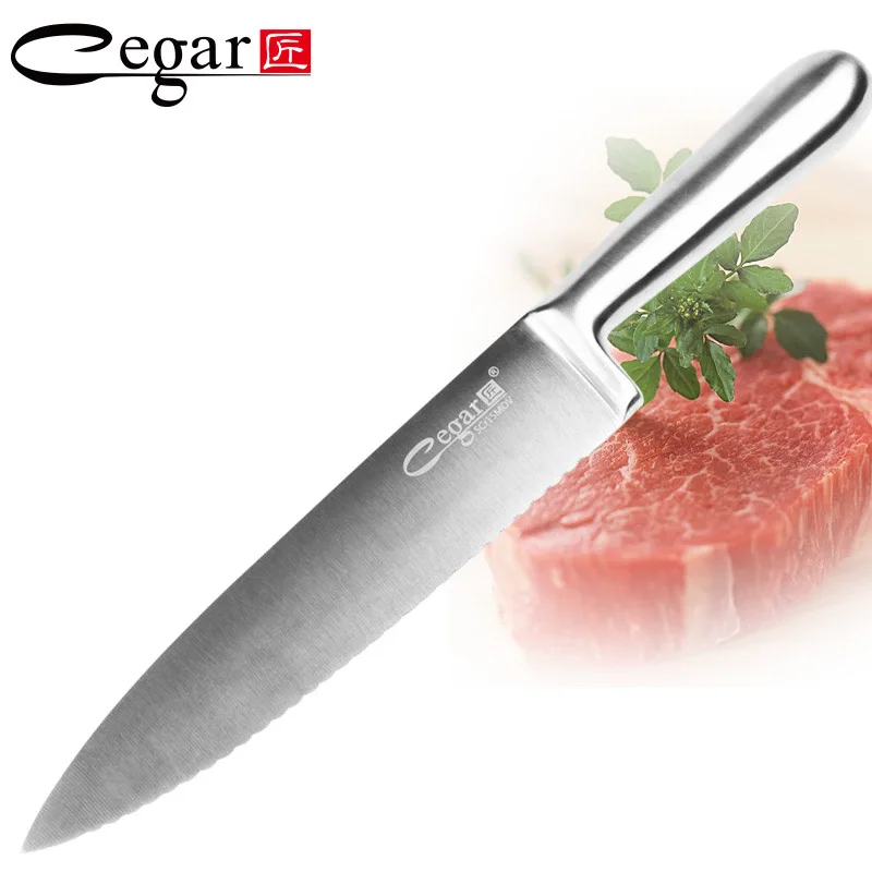 MISGAR Cegar Stainless Steel Kitchen Frozen Meat Food Serrated Knife