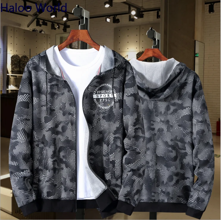 

Haloo World Plus 10XL 9XL 8XL 2018 Fashion Men Brand Hip Hop camouflage Men Sweatshirt Hoodie Jackets Mens Hoodies Men