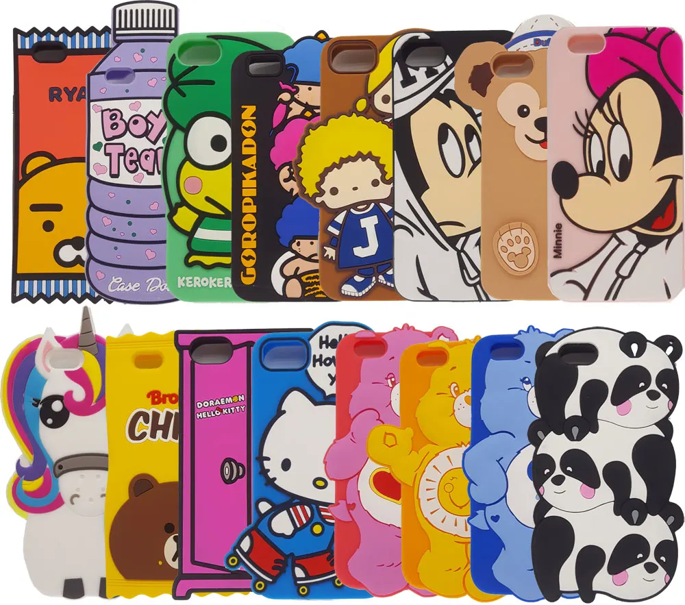 

Cartoon Unicorn Horse Soft Silicone Case for iPhone 7 7 Plus Mickey Minnie Mouse Rubber Buck Cover shell for iPhone X 8 8 Plus