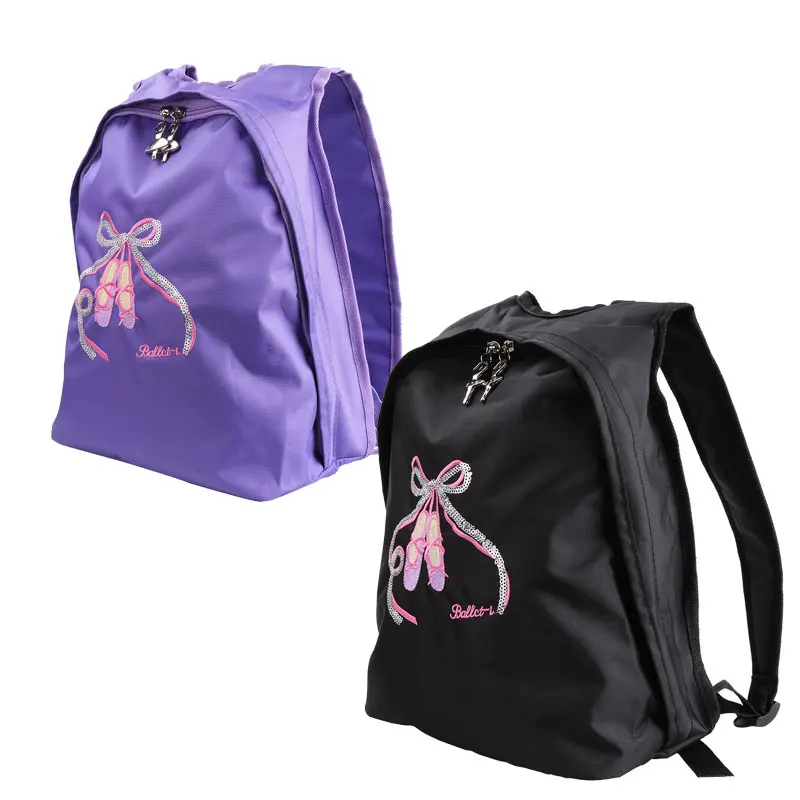 Kids Girls Ballet Bag Students School Backpack Ballet Dance Bags for Girls Toe Shoes Embroidered