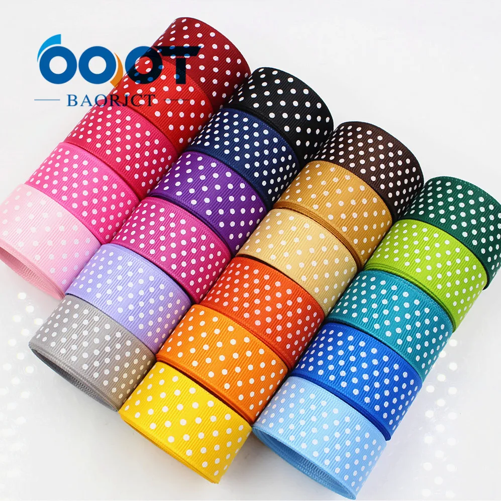 

OOOT BAORICT 176224,Polka Dots grosgrain Ribbon,25MM ,10 yards The tape for Sewing , DIY Headdress Accessories Handmade material