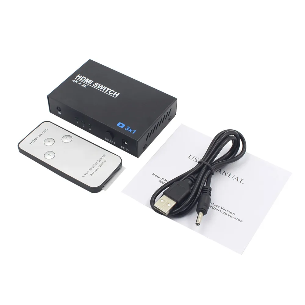 3 в 1 4 K 1080 P hdmi-переключатель Аудио Видео Switcher Splitter центром для PS3/4 HD ТВ# T08