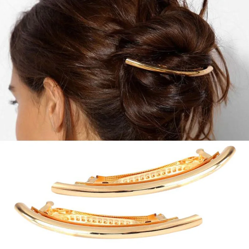 

SMJEL Head Jewelry Classic Minimalist Long Curved Bar Hair Clip Pin Fashion Hair Ornaments Geometric Hairpins Girl brincos