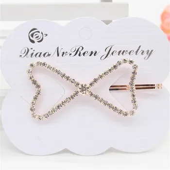 

1pc New Fashion Women Girls Alloy Hairpins Rhinestone Hollow Hair Clip Metal Barrette Wedding Party Hair Accessories Gifts