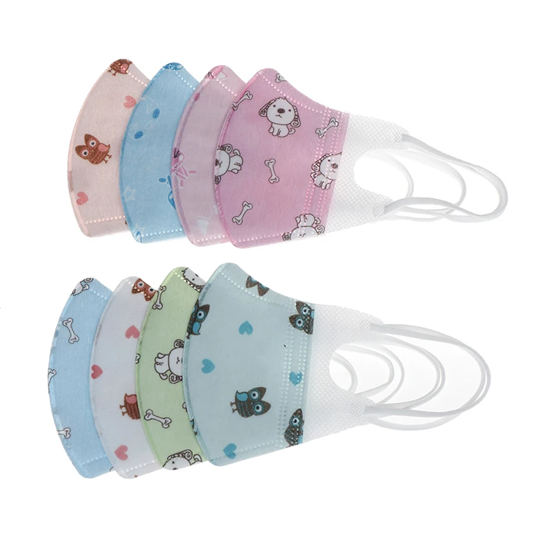 

10Pcs Dustproof Facial Protective Cover Masks 3 Layers Anti-Dust Disposable Mouth Mask Kids Medical Earloop Face Mouth Masks