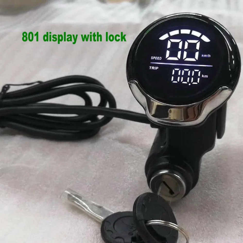 

speedometer lcd display 24v36v48v60v voltmeter+lock with/without throttle electric scooter bicycle MTB tricycle diy part