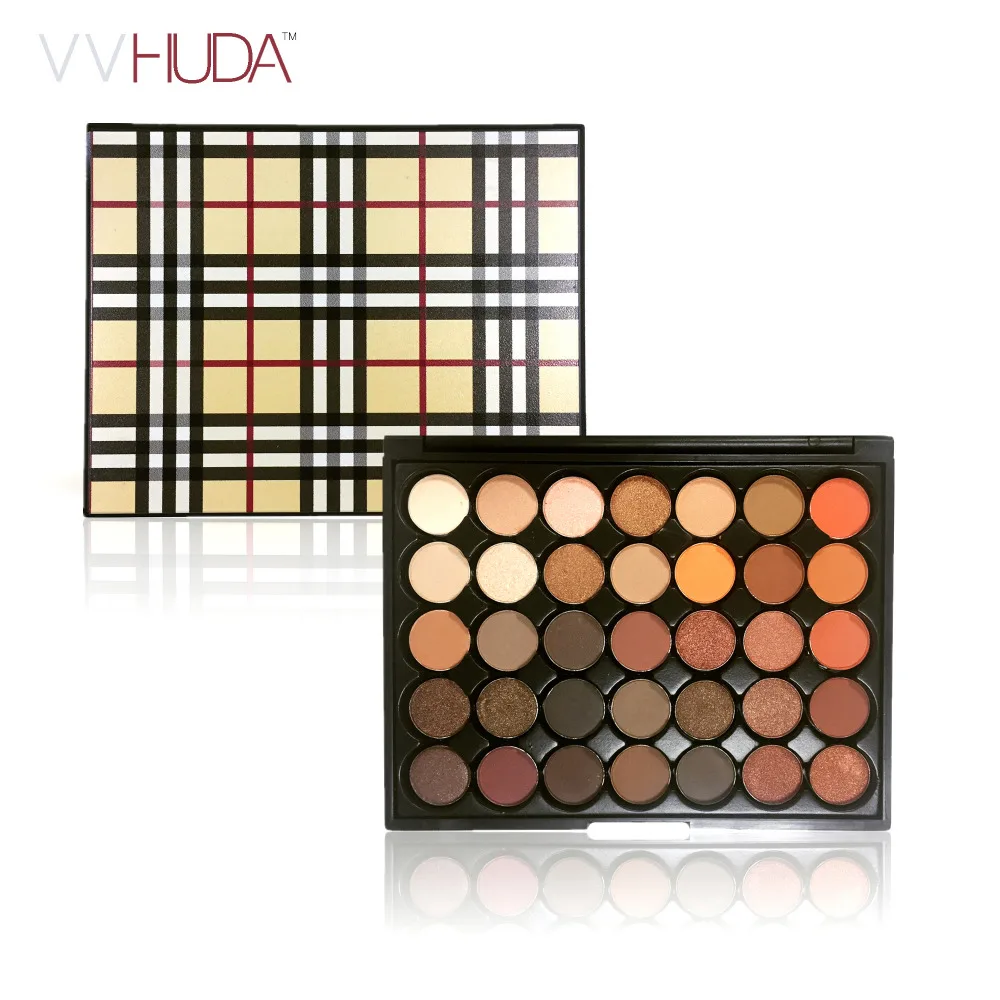 VVHUDA 35Colors Eyeshadow Palette Mini Makeup Pigment Glitter Matte