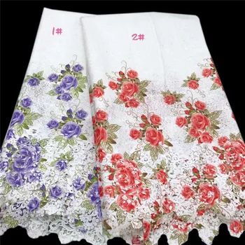 

Printed Graceful red or purple color rose flowers design dress cord fabric AF6 Free shipping Water soluble Chemical Lace Fabric