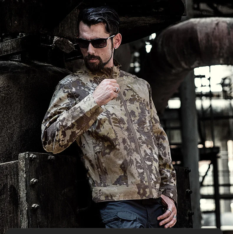 Camuflagem militar dos homens jaqueta tática masculino