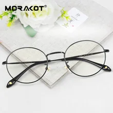 MORAKOT, мужские очки из чистого титана, оправа, анти-синий луч, близорукость, оптические очки, ультра-светильник, круглая оправа, очки унисекс, F008288