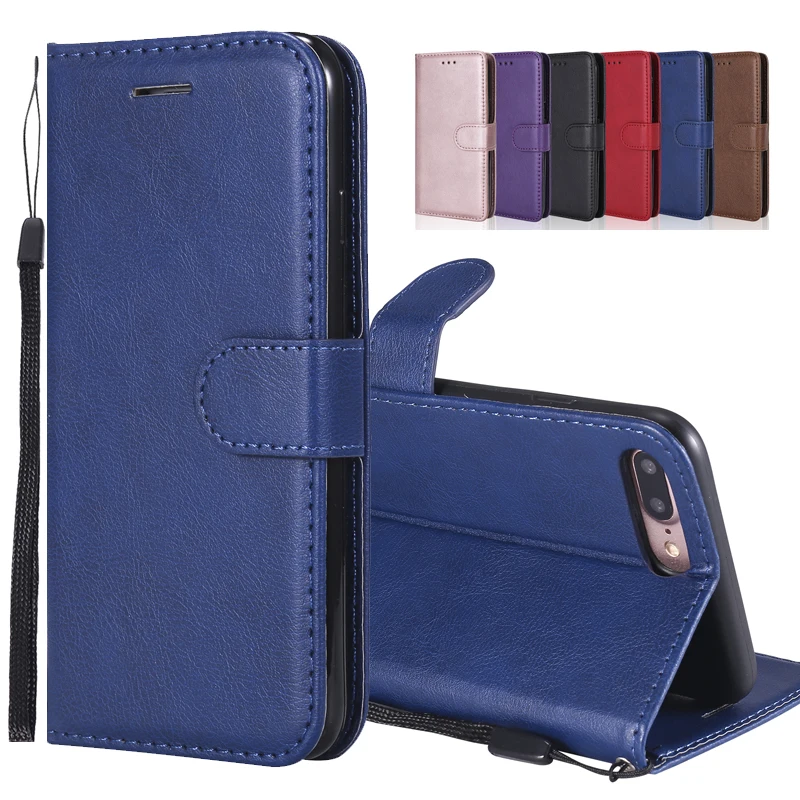 

Leather Flip Case Cover For iPhone 7 Soft Silicone Card Holder Wallet Vintage Luxury Phone Coque For iPhone7 8 Plus Case Cover