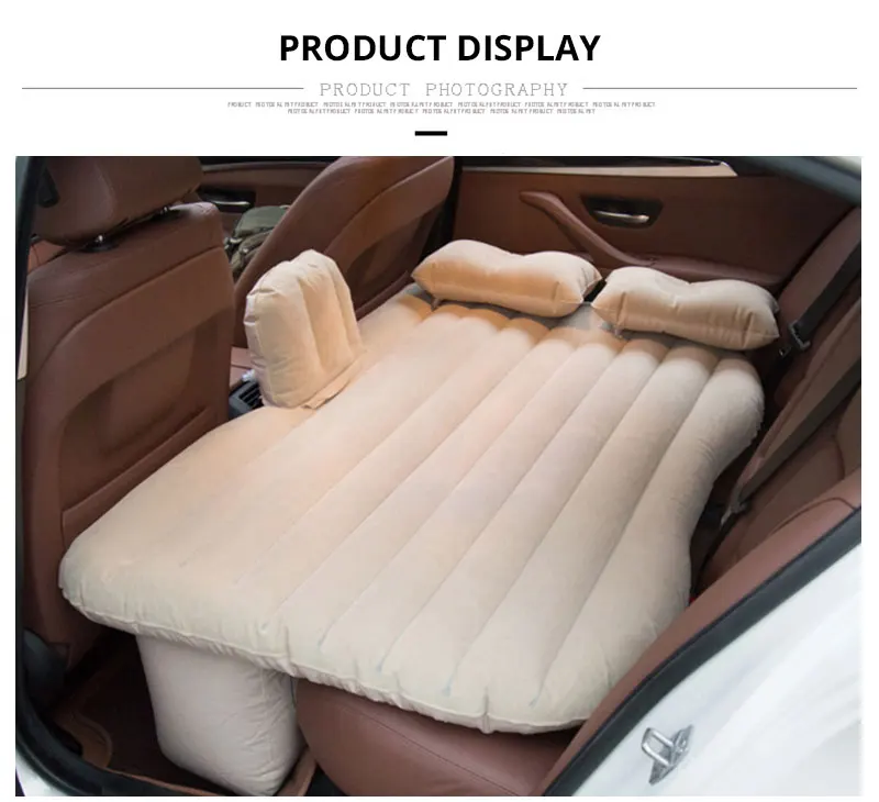 Car Seat Cover Back Set Air Inflatable Bed Universal Auto Mattress Outdoor Travel Soft Bedding Cover Air Pump Pillow Accessories (6)