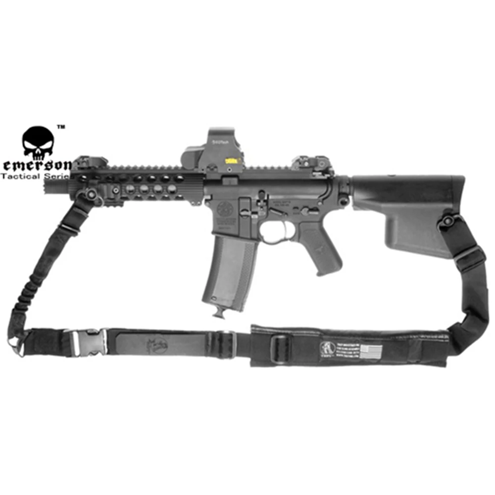 EMERSON Tactical Rifle Gun Strap Battle Sling Airsoft Painball Hunting Gun Sling EM8270 Black EMERSON Tactical Rifle Gun Strap Battle Sling Airsoft Painball Hunting Gun Sling EM8270 Black