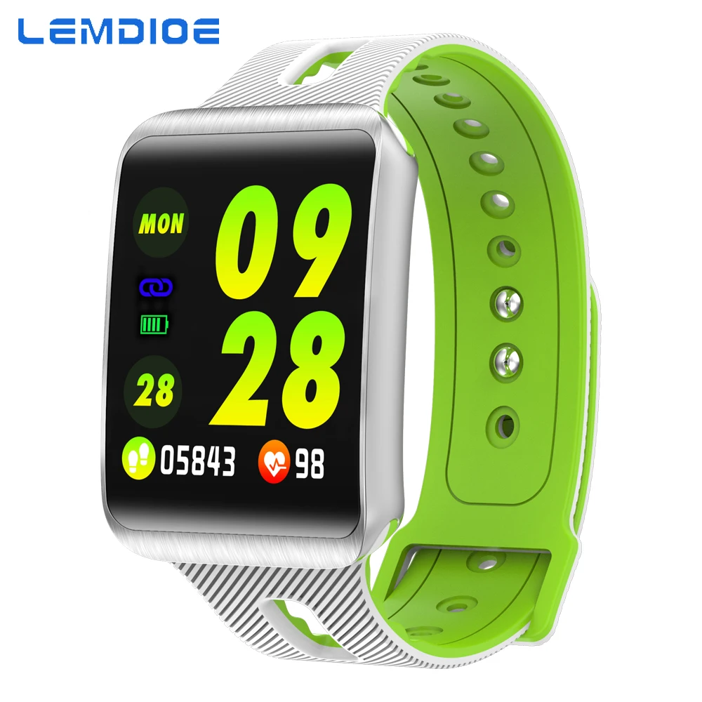 

LEMDIOE Smart Watch men women Smartwatch Android heart rate blood pressure monitor Life Waterproof fitness bracelet pedometer