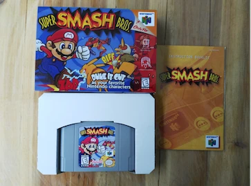 

64 Bit Games** Super SmashedBros. ( USA Version!! box+manual+cartridge!! )