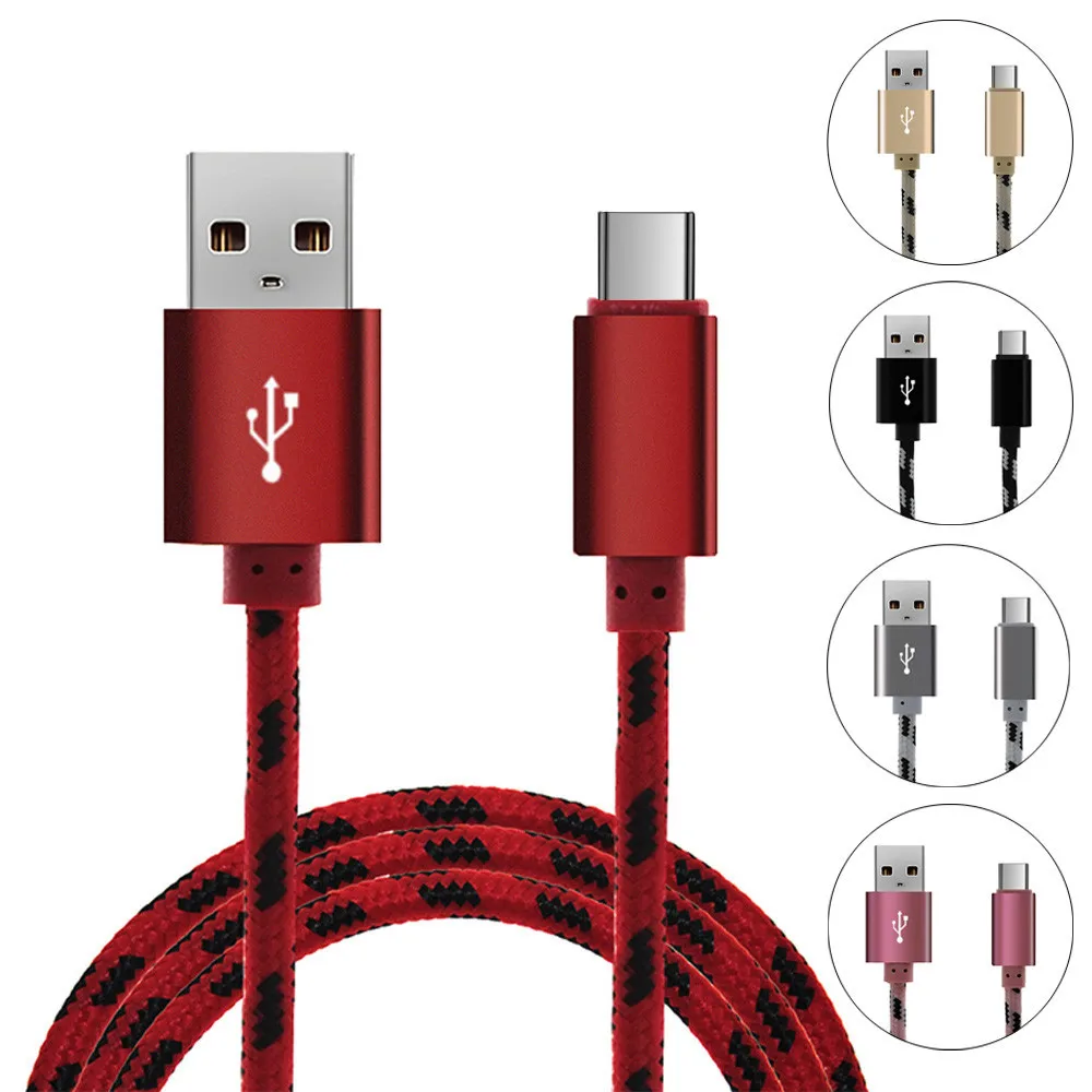 Тип C Высокое качество алюминий синхронизации данных USB зарядное устройство плетеный шнур очень длинный кабель дропшиппинг April12
