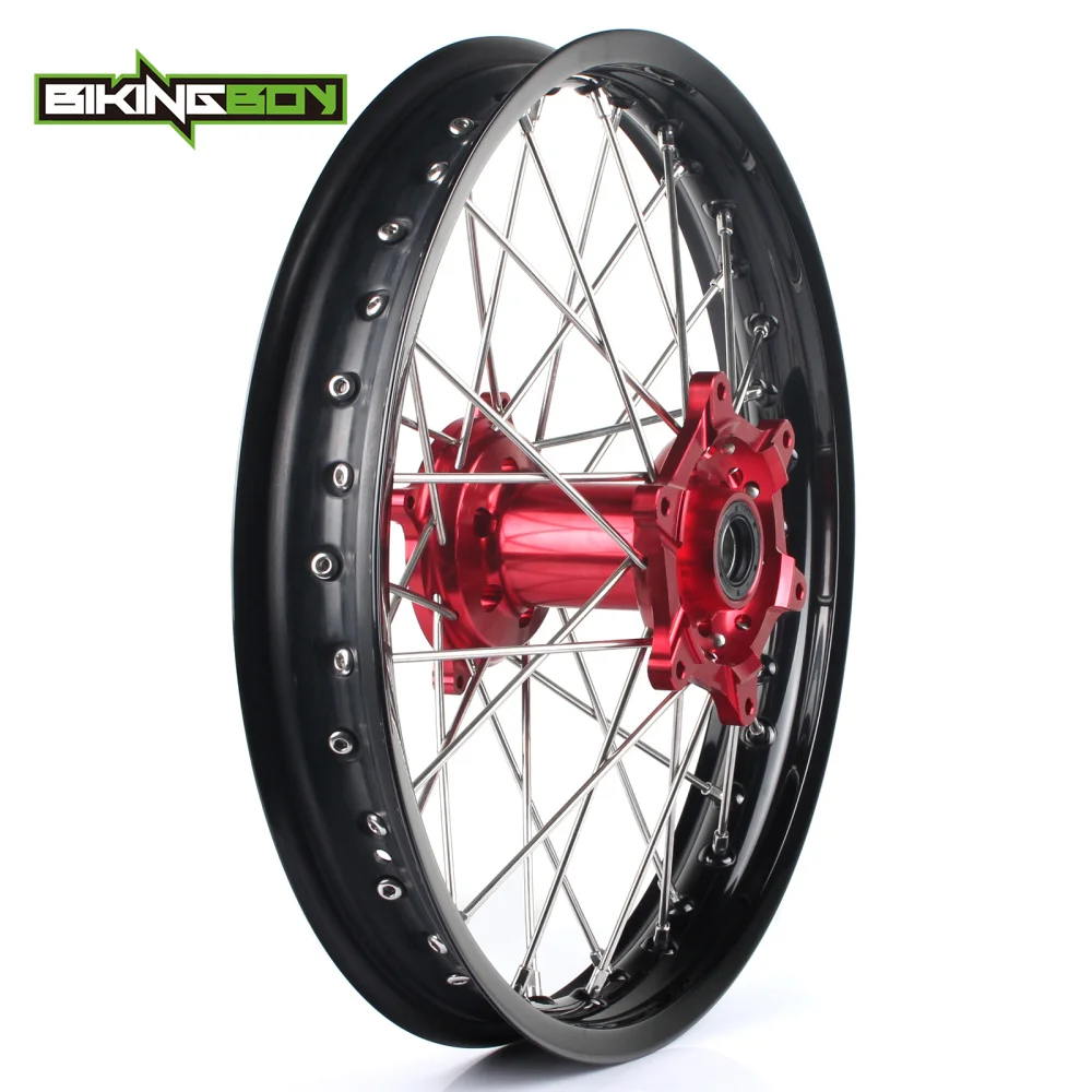 

BIKINGBOY 18" Motocross Supermoto Rear Wheel Rim Hub 36 Spokes for Honda CR125R CR250R 2002-2013 CRF250R 2004-2016 CRF450R 02-12