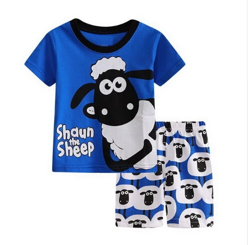 

2018 Hot Summer Kids Pajamas Baby Boys Gilrs Clothing Cartoon Costume Short Sleeve Pijamas children Sleepwear Pajamas Sets