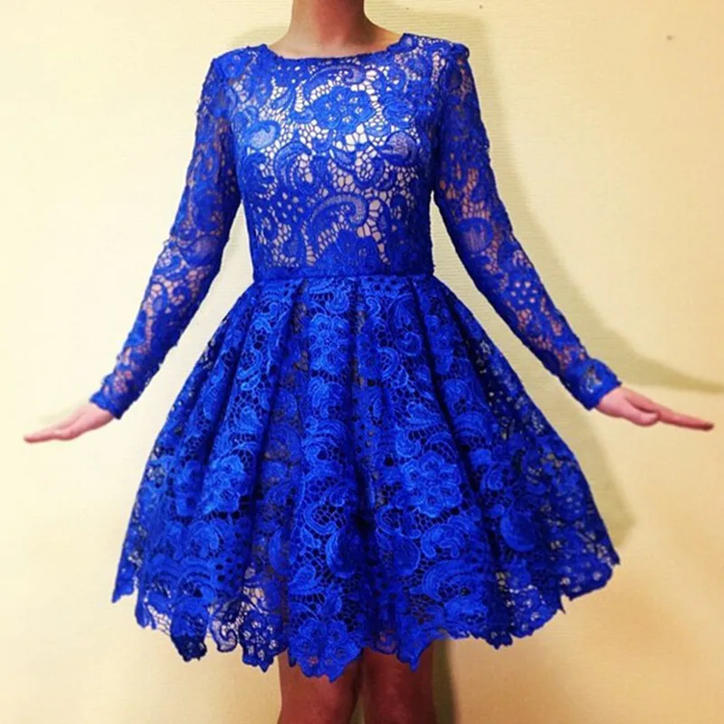Lace Dresses 2016 Royal Blue 8th Grade Juniors Graduation
