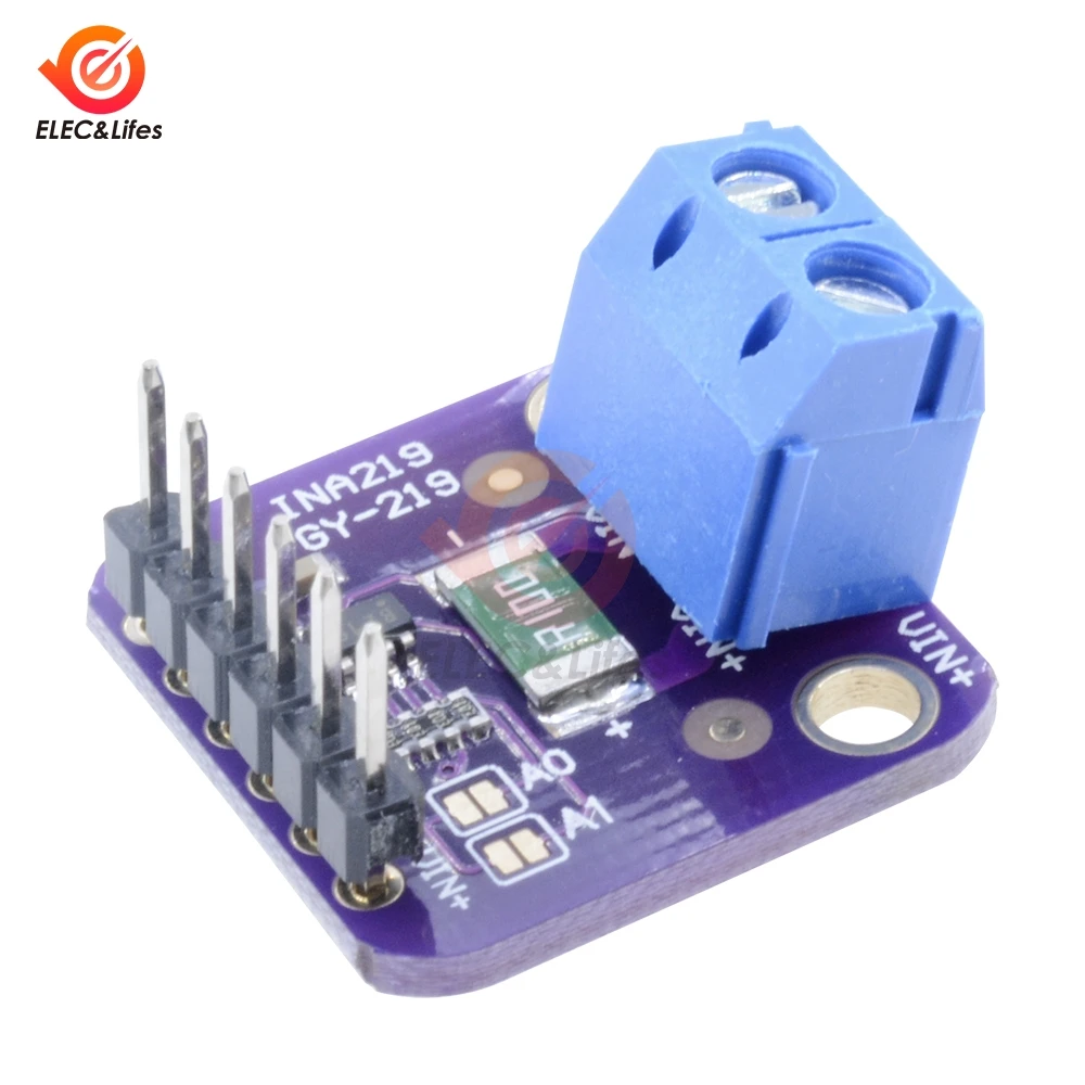 

1Pcs INA219 I2C Interface GY-219 DC Current Current Sensor Breakout power Module board GY219 For Arduino DIY Kit