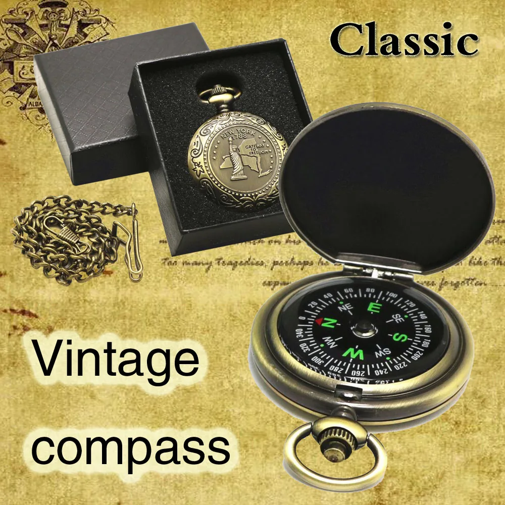 Durable Metal Pocket Compass Outdoor Travel Camping Hiking Navigation Best Gift 