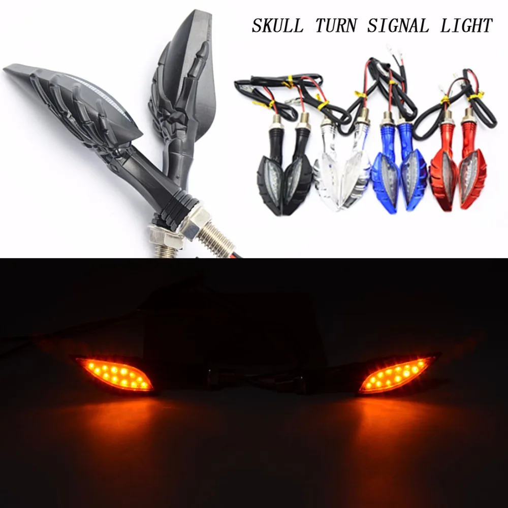 2 Pieces Universel Crane Fantome Main Moto Led Clignotant Clignotant Led Clignotant Indique Lampe Pour Yamaha Tmax 530 500 Fz1 Fazer Fz Aliexpress