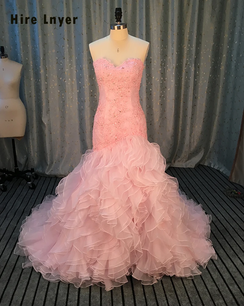 NAJOWPJG 2019 Новое поступление свадебное платье Интернет магазин Китай комплектующие для бижутерии из кристала жемчуг оборками юбка розовый